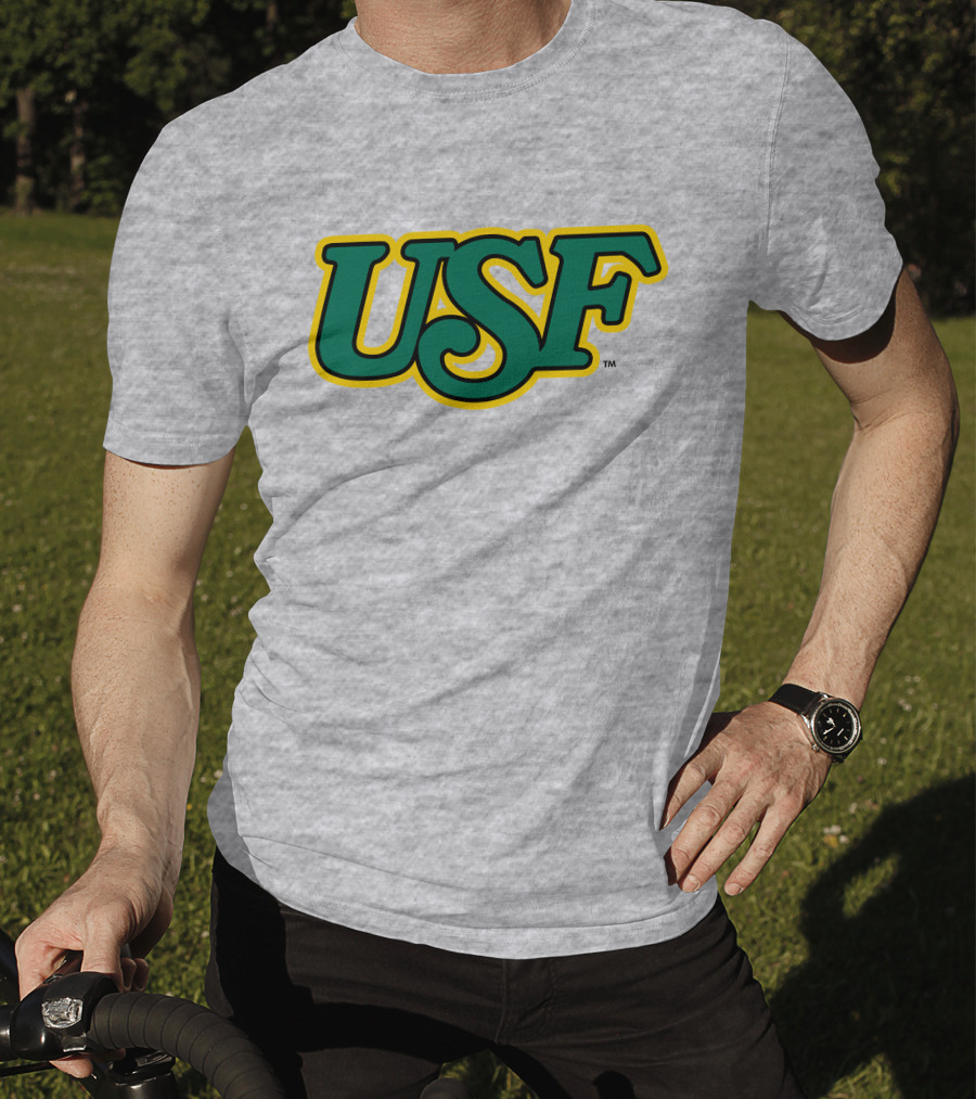 Homefield Apparel Store USF Vintage 1980s USF Logo Gray T-Shirt
