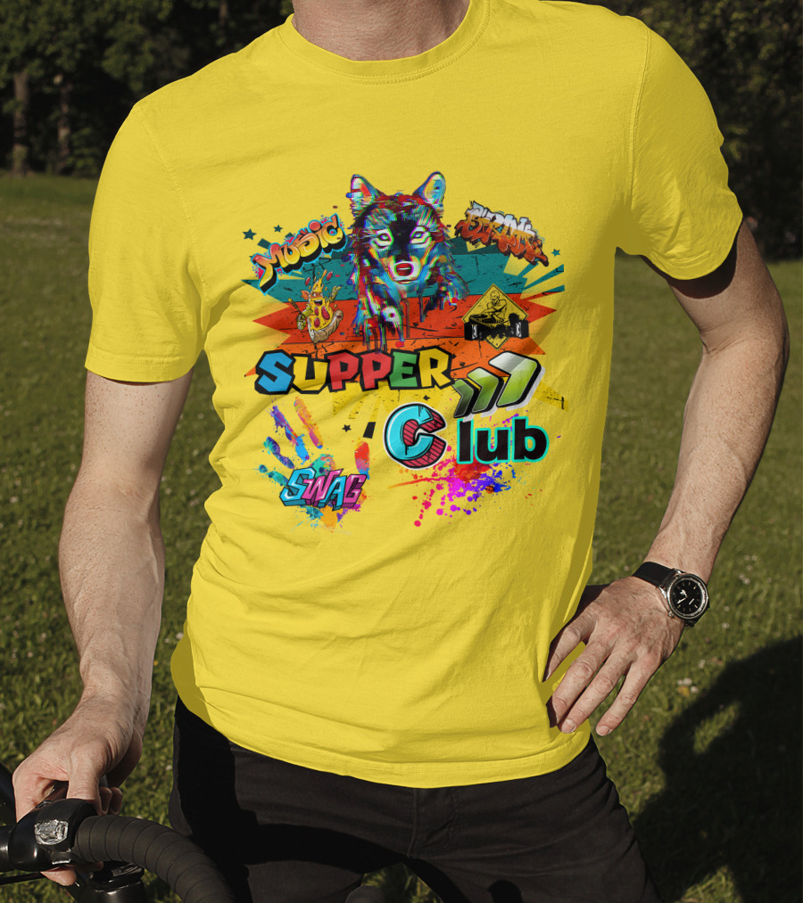 Supper Club Music Swag Street Art Wolf T-Shirt