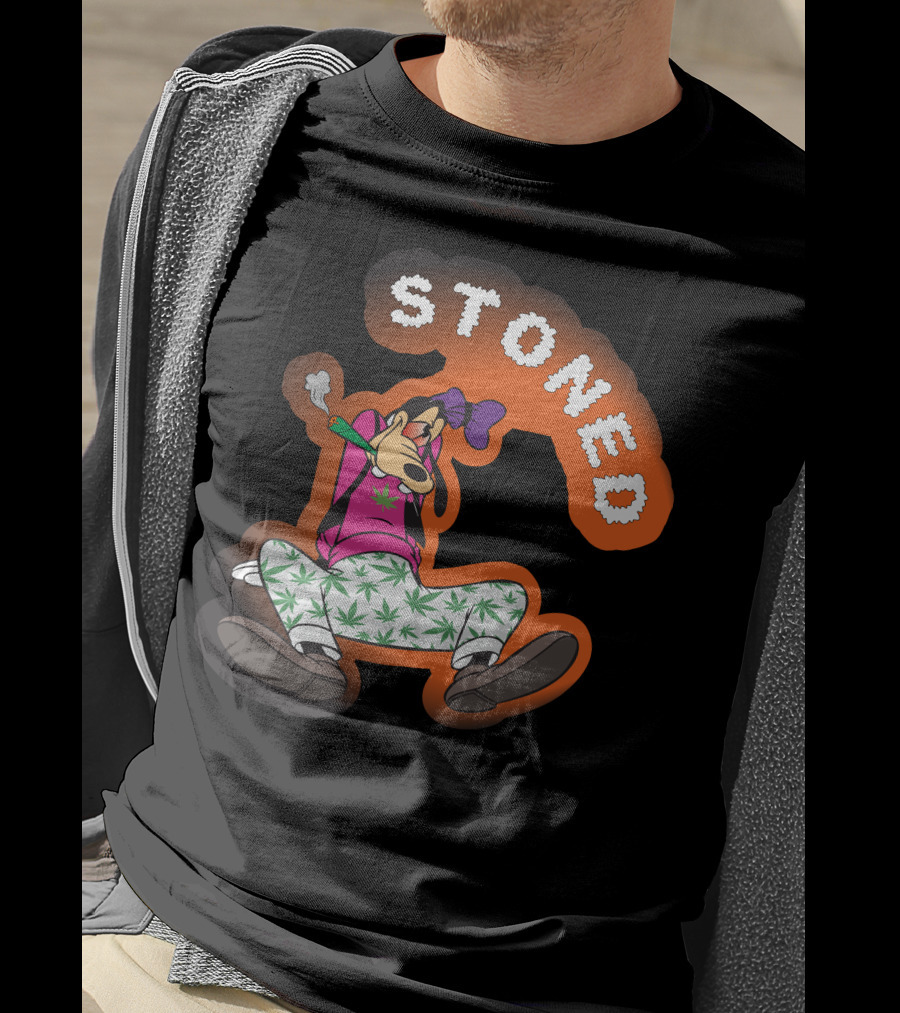 STONED GOOFY Cannabis Leaf Pants Smoke T-Shirt