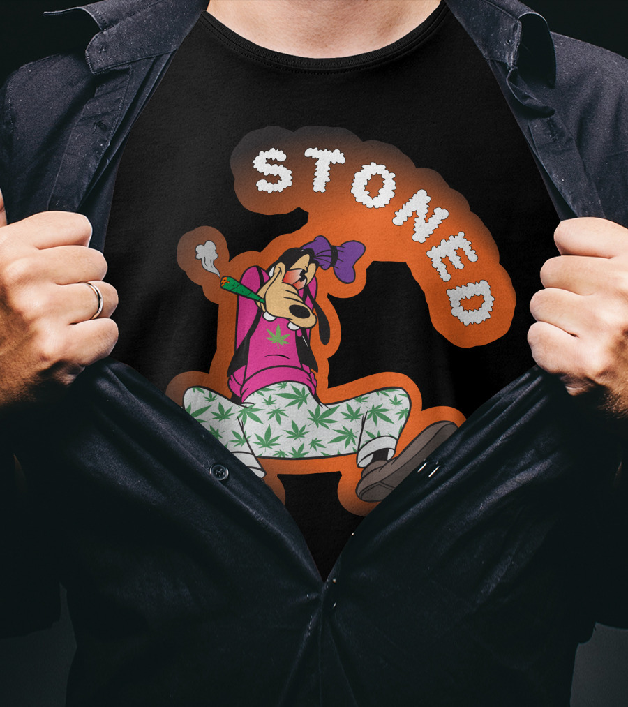 STONED GOOFY Cannabis Leaf Pants Smoke T-Shirt