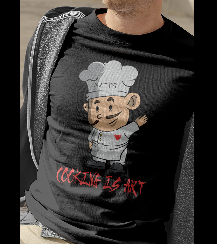 Artist Chef With Heart Cooking Is T-Shirt