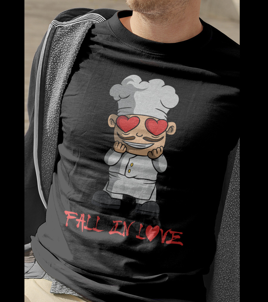 FALL IN LOVE Chef With Heart Eyes T-Shirt