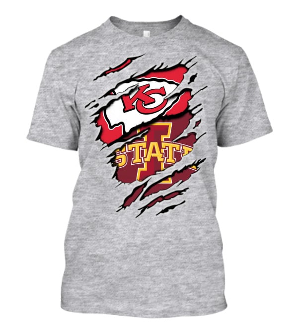 Kansas City Chiefs Iowa State Cyclones Torn T-Shirt