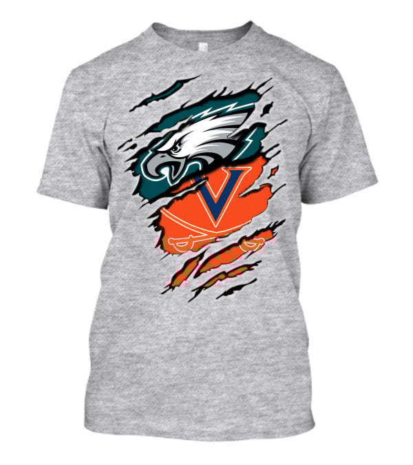 Eagles And Cavaliers Fan Crossover Torn Legacy T-Shirt