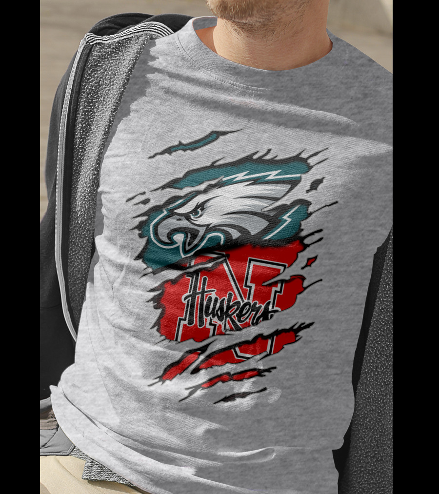 Eagles Huskers Logo Crossover T-Shirt