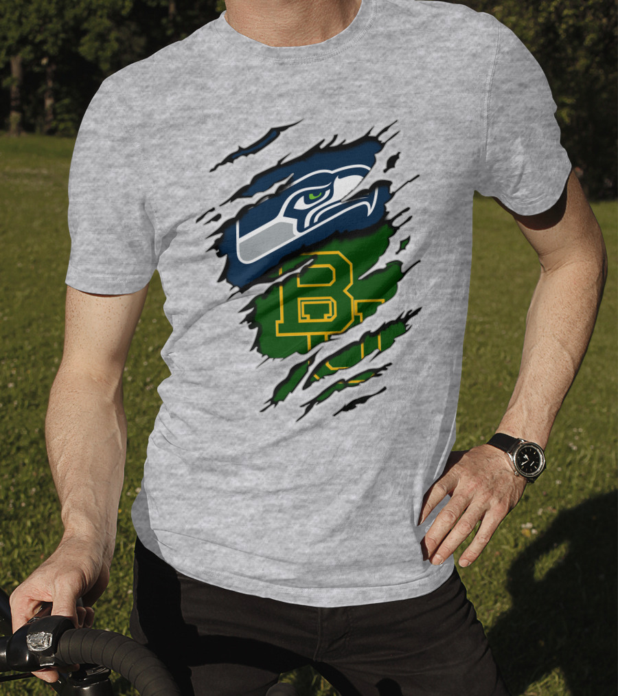 Seattle Seahawks Baylor Bears Fan Mashup T-Shirt