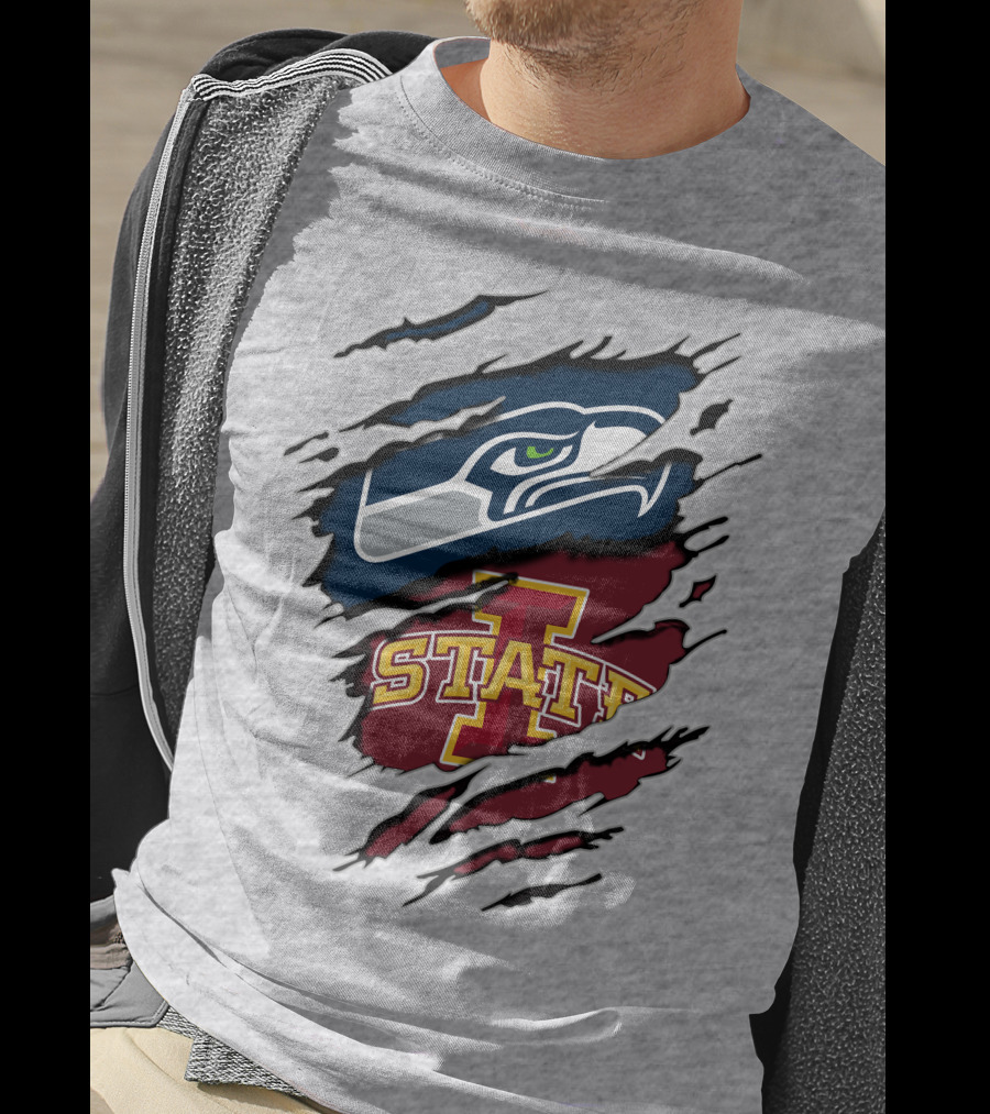 Seahawks Iowa State Cyclones Dual Loyalty T-Shirt