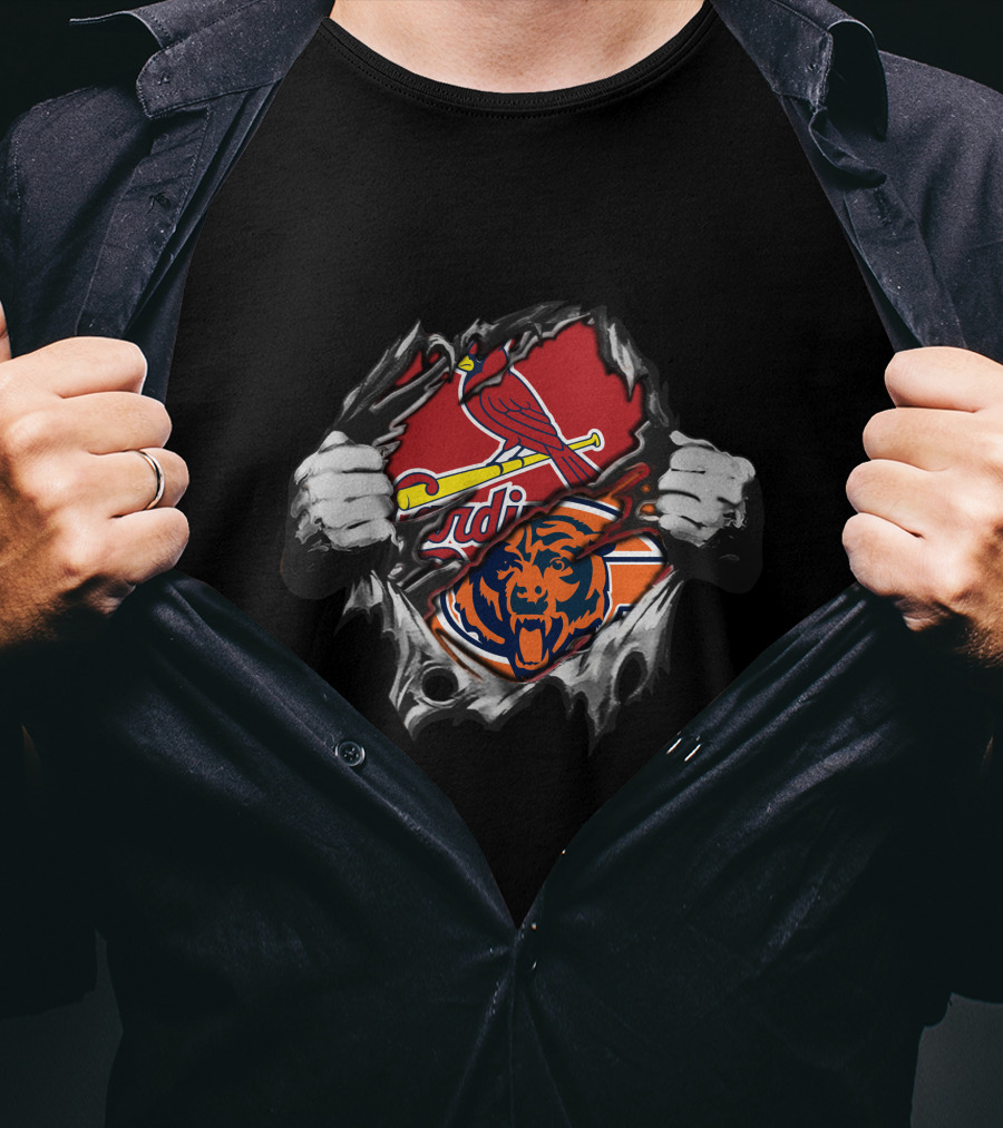 St. Louis Cardinals Chicago Bears Crossover T-Shirt