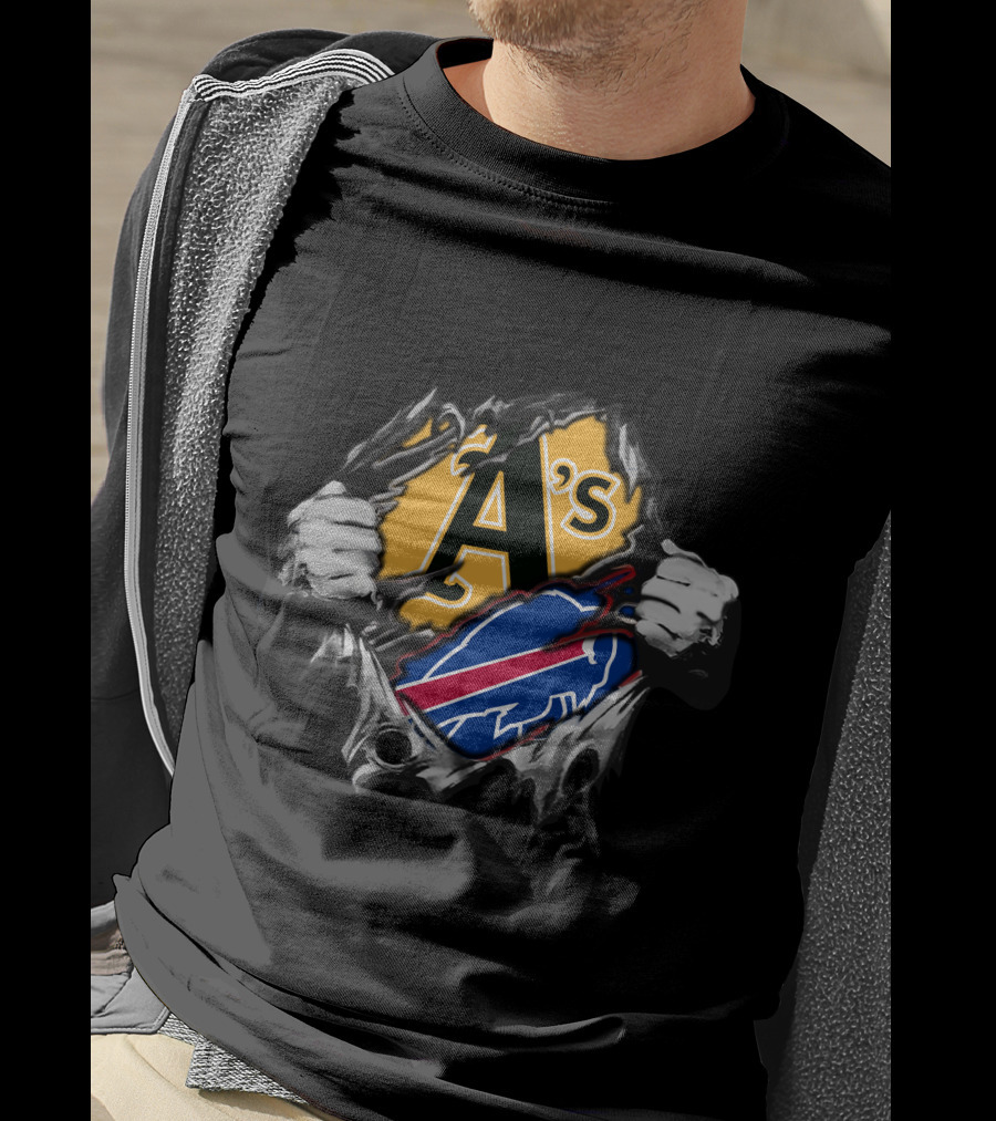 Oakland Athletics Buffalo Bills Mashup T-Shirt