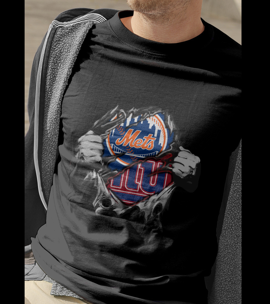 Mets Giants Logo Tear Effect T-Shirt