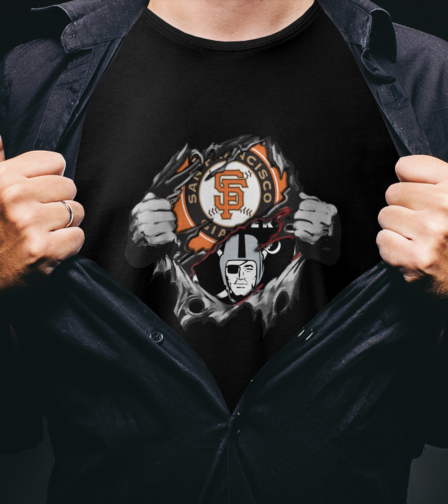 San Francisco Giants Oakland Raiders T-Shirt
