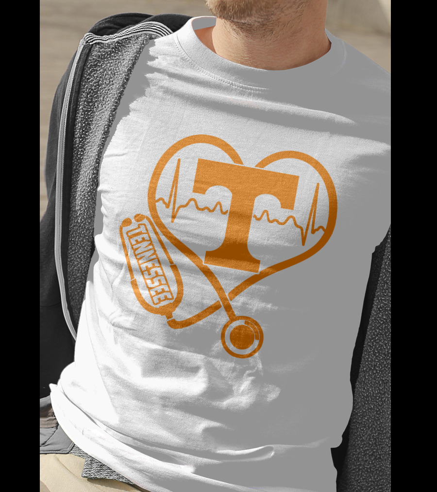 Tennessee Volunteers Nurse Heartbeat Stethoscope T-Shirt