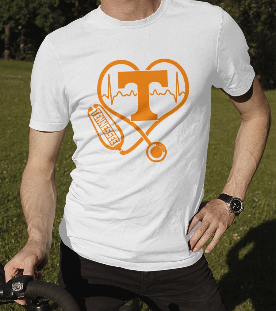 Tennessee Volunteers Nurse Heartbeat Stethoscope T-Shirt