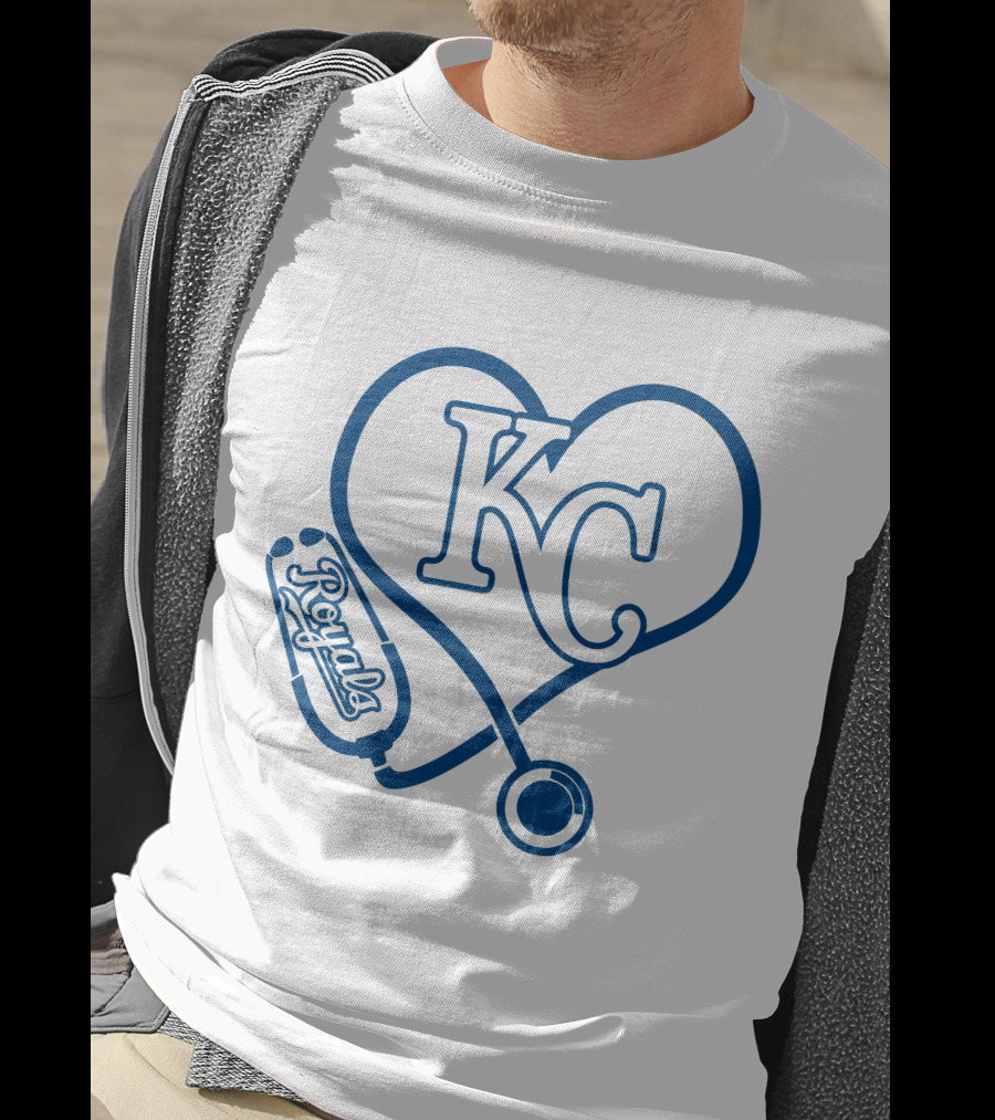 KC Heart Stethoscope Royals T-Shirt
