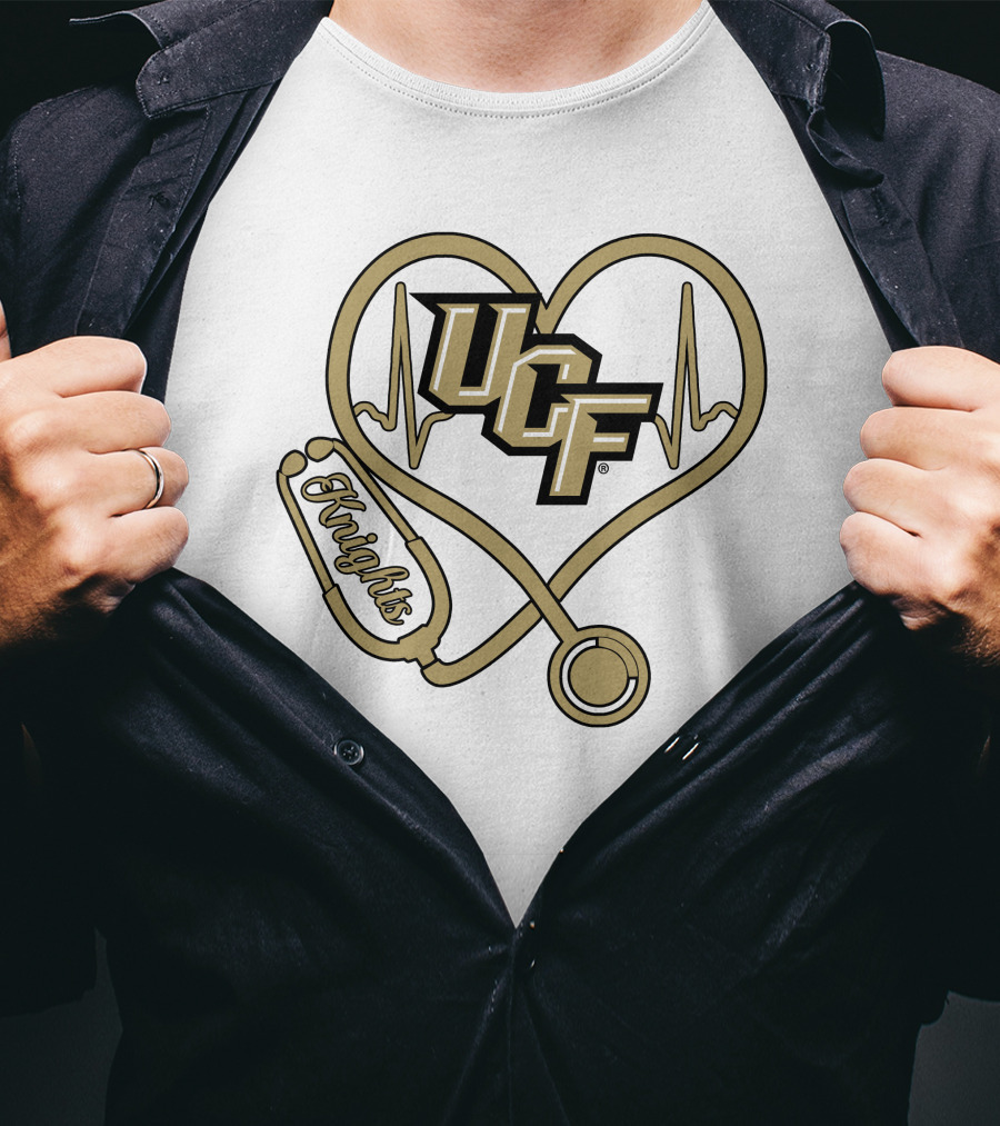 Ucf Knights Nurse Heartbeat Stethoscope T-Shirt