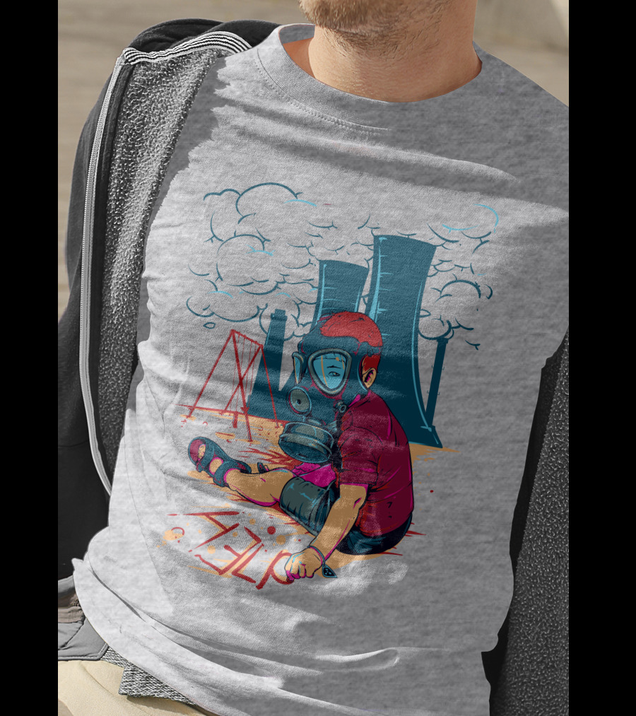 The Cry Of The Future Preschool Gas Mask Child Industrial Playground T-Shirt