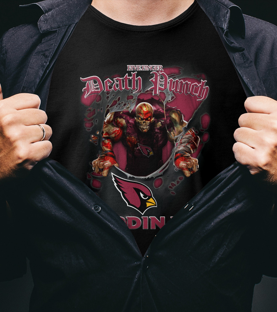 Harley Davidson Nfl Arizona Cardinals Five Finger Death Punch Biker T-Shirt