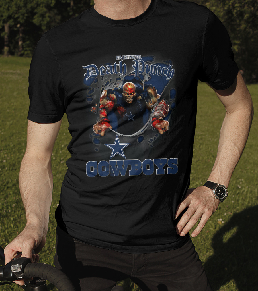Five Finger Death Punch Harley Davidson Motorcycle Nfl Dallas Cowboys T-Shirt