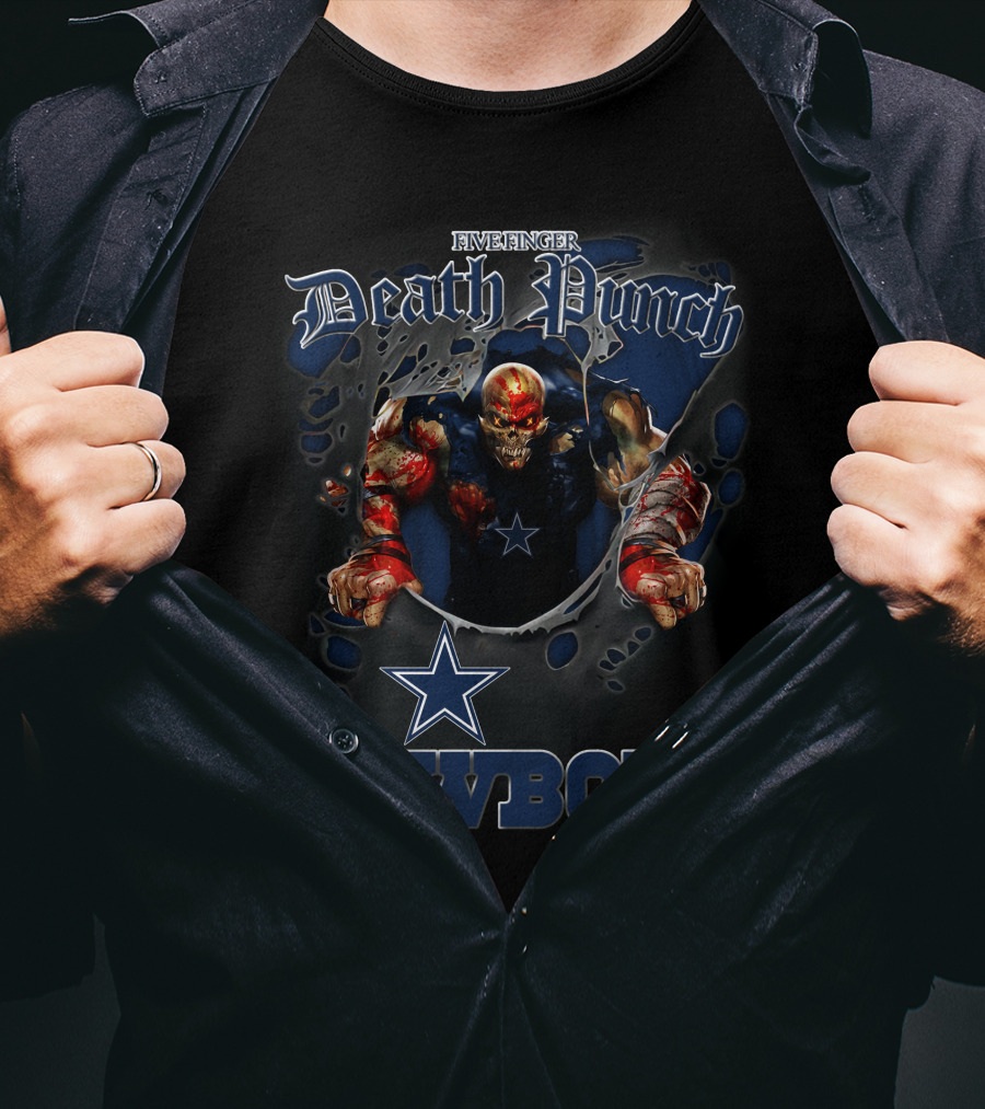 Five Finger Death Punch Harley Davidson Motorcycle Nfl Dallas Cowboys T-Shirt
