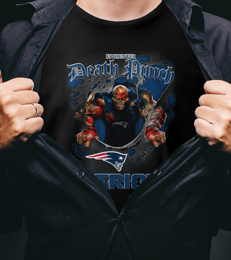 Five Finger Death Punch New England Patriots Football T-Shirt