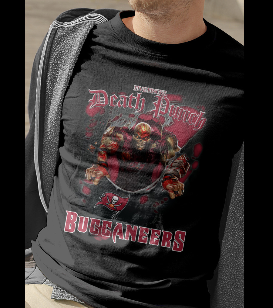 Five Finger Death Punch Buccaneers Tampa Bay Nfl Harley Davidson Motorcycle Biker T-Shirt