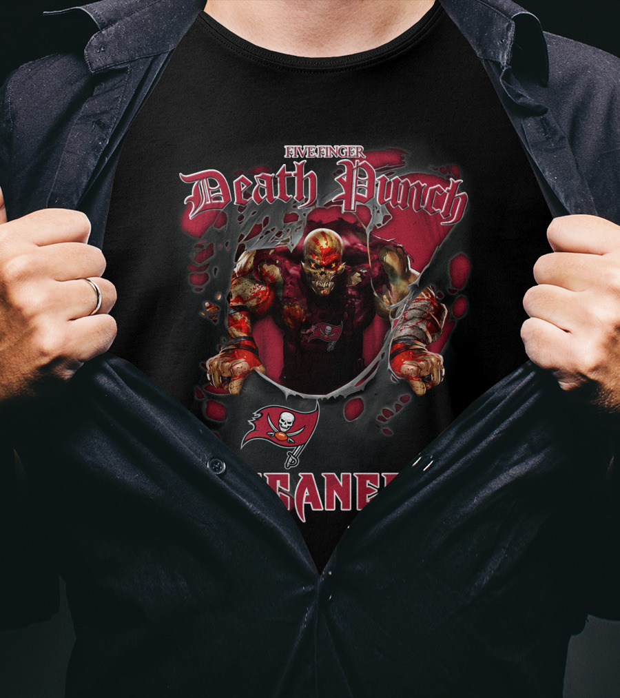 Five Finger Death Punch Buccaneers Tampa Bay Nfl Harley Davidson Motorcycle Biker T-Shirt
