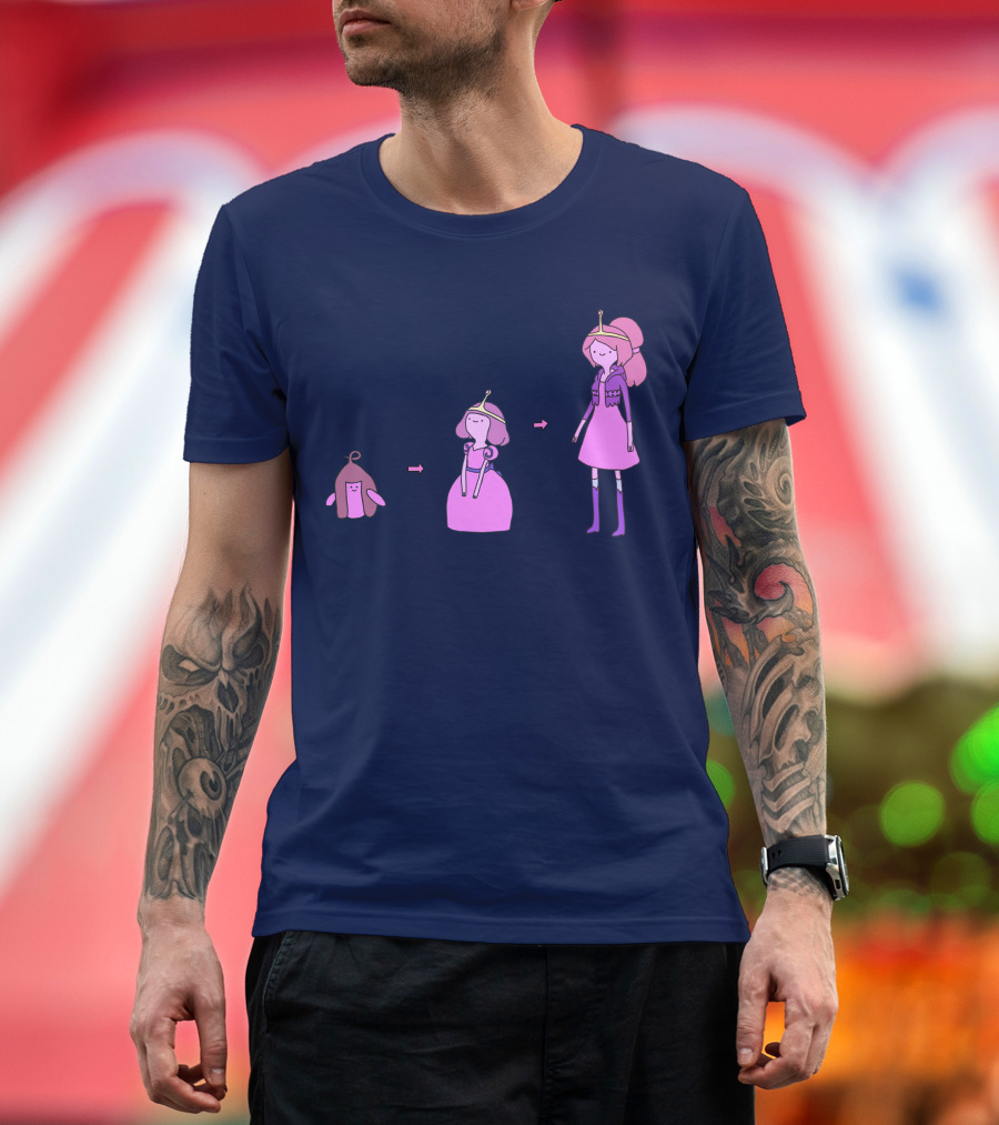 Princess Bubblegum Transformation Evolution Adventure Time T-Shirt