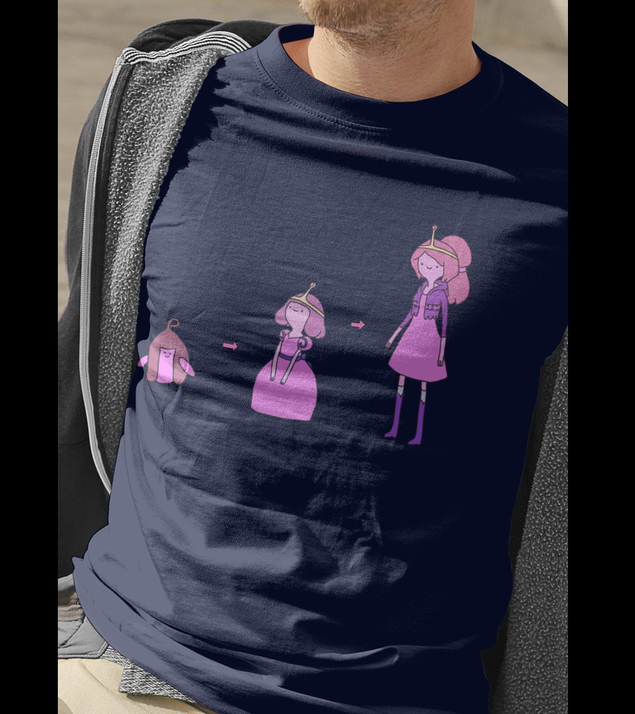 Princess Bubblegum Transformation Evolution Adventure Time T-Shirt