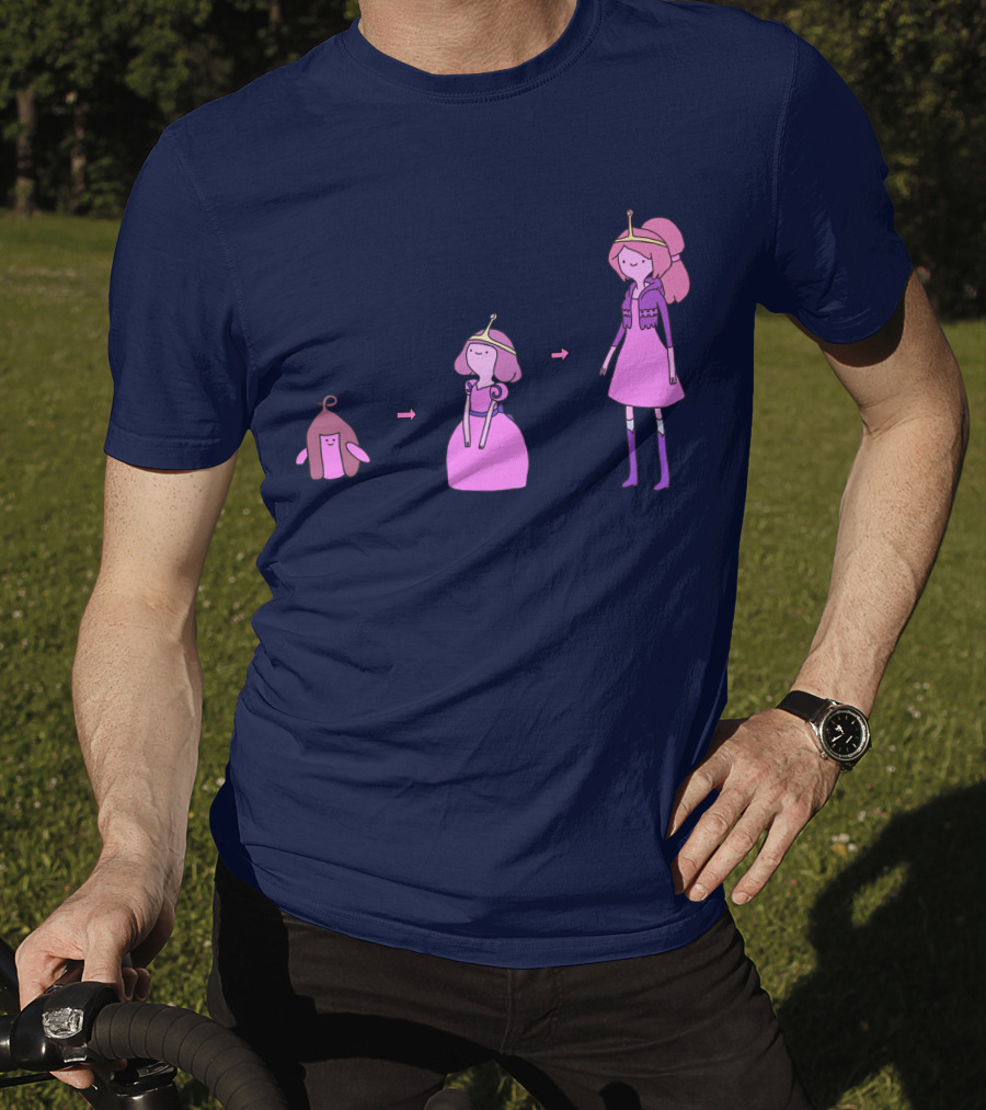 Princess Bubblegum Transformation Evolution Adventure Time T-Shirt