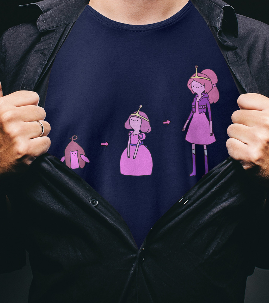 Princess Bubblegum Transformation Evolution Adventure Time T-Shirt