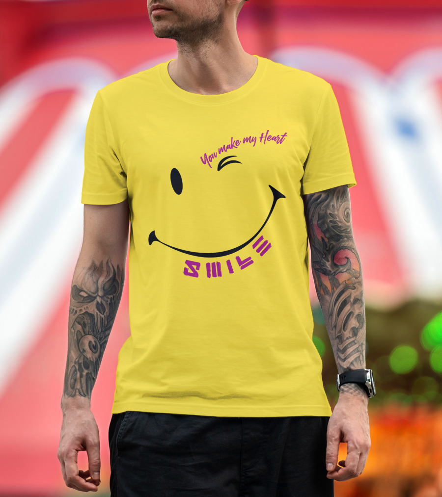You Make My Heart Smile Winking Face T-Shirt