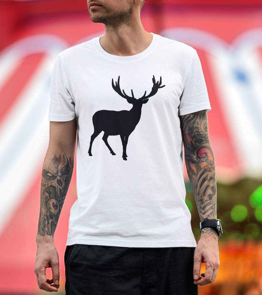Silhouette Stag Deer Wildlife Nature T-Shirt