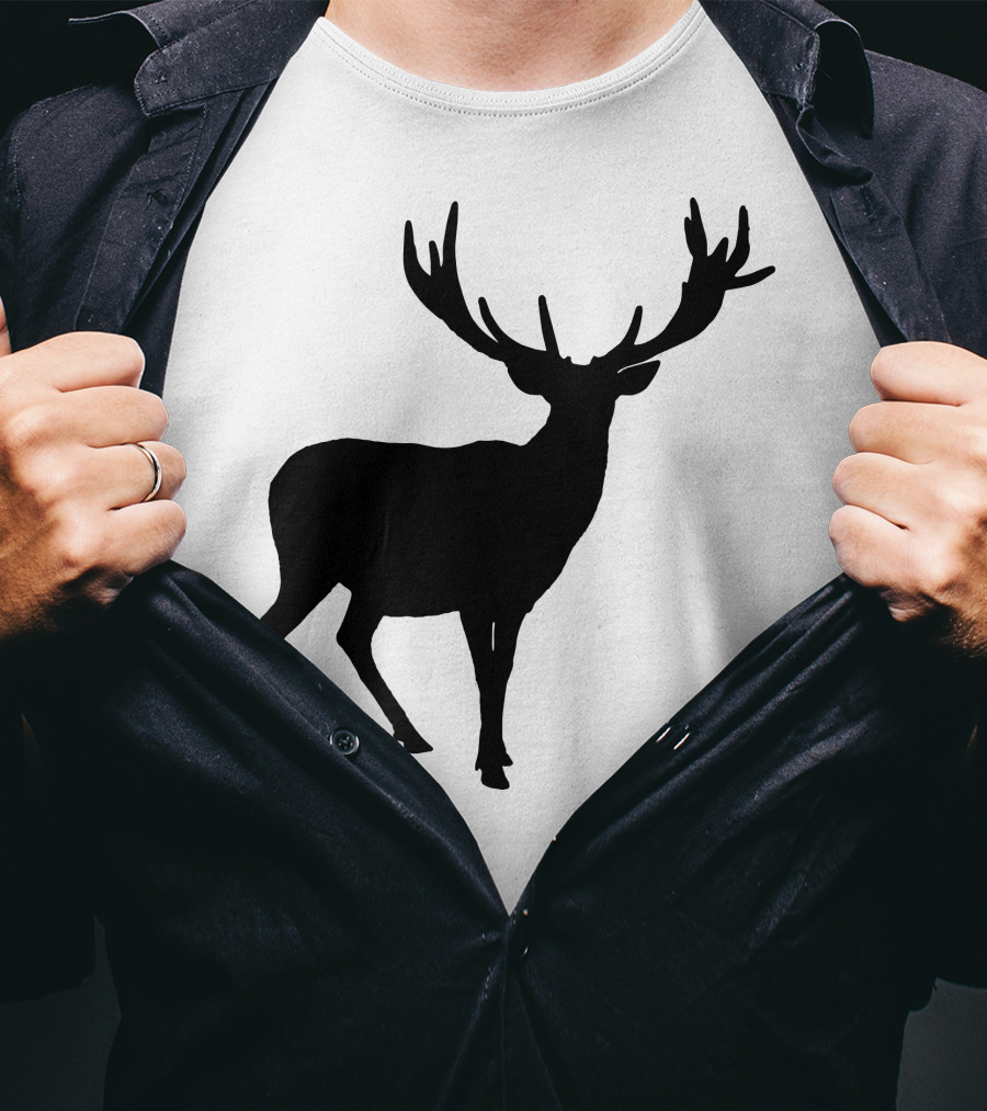 Silhouette Stag Deer Wildlife Nature T-Shirt