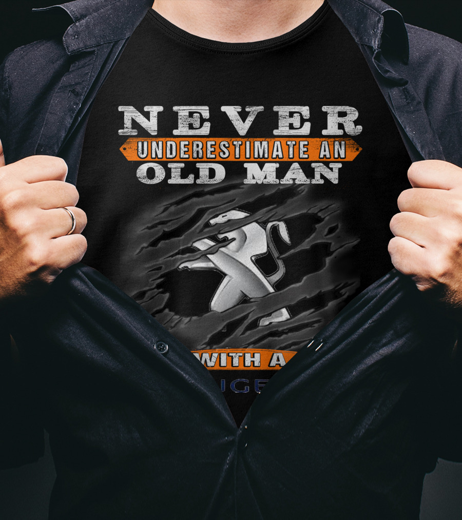Never Underestimate An Old Man With A Peugeot T-Shirt
