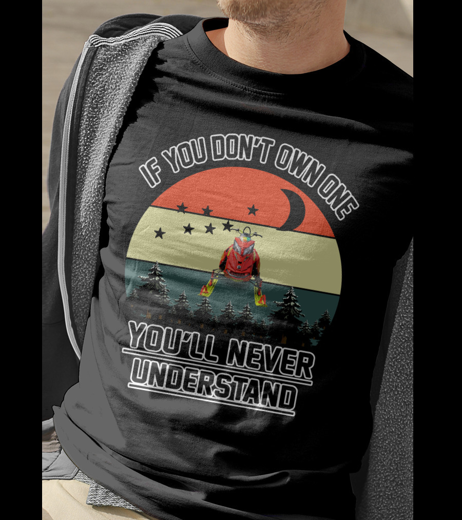 Ski-Doo 900 ACE If You Don't Own One You'll Never Understand Snowmobile Retro Trees Stars T-Shirt