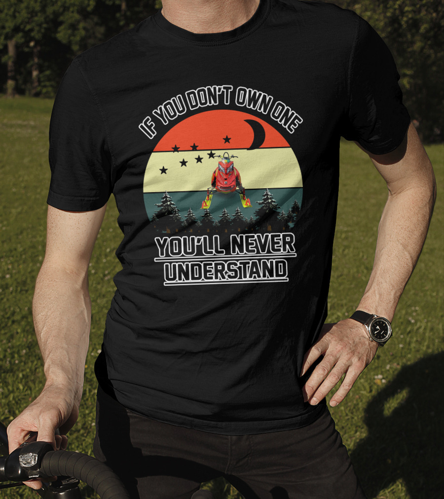 Ski-Doo 900 ACE If You Don't Own One You'll Never Understand Snowmobile Retro Trees Stars T-Shirt