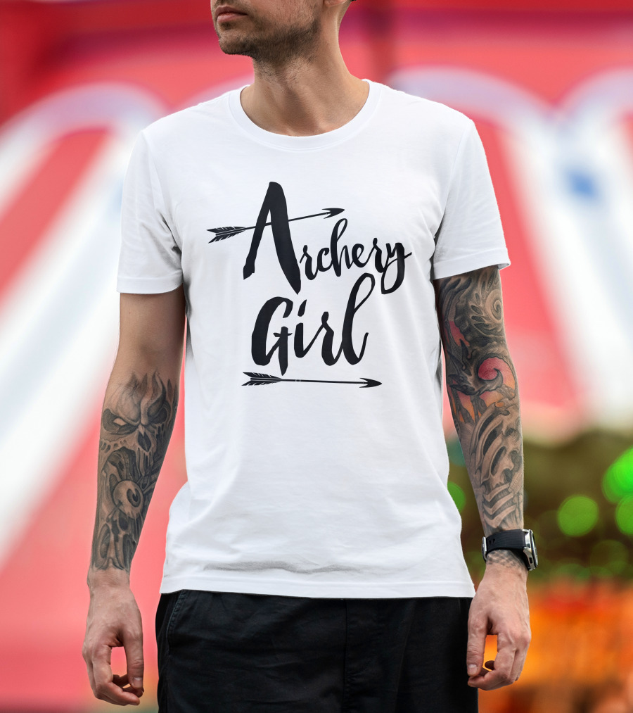 Archery Girl Women Teen Cute Arrows Stylish T-Shirt