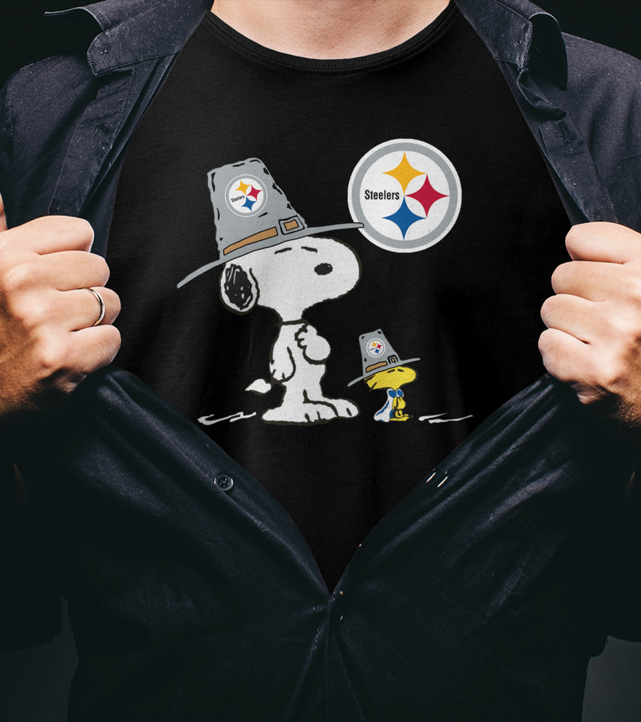 Steelers Snoopy Pilgrim Hats T-Shirt