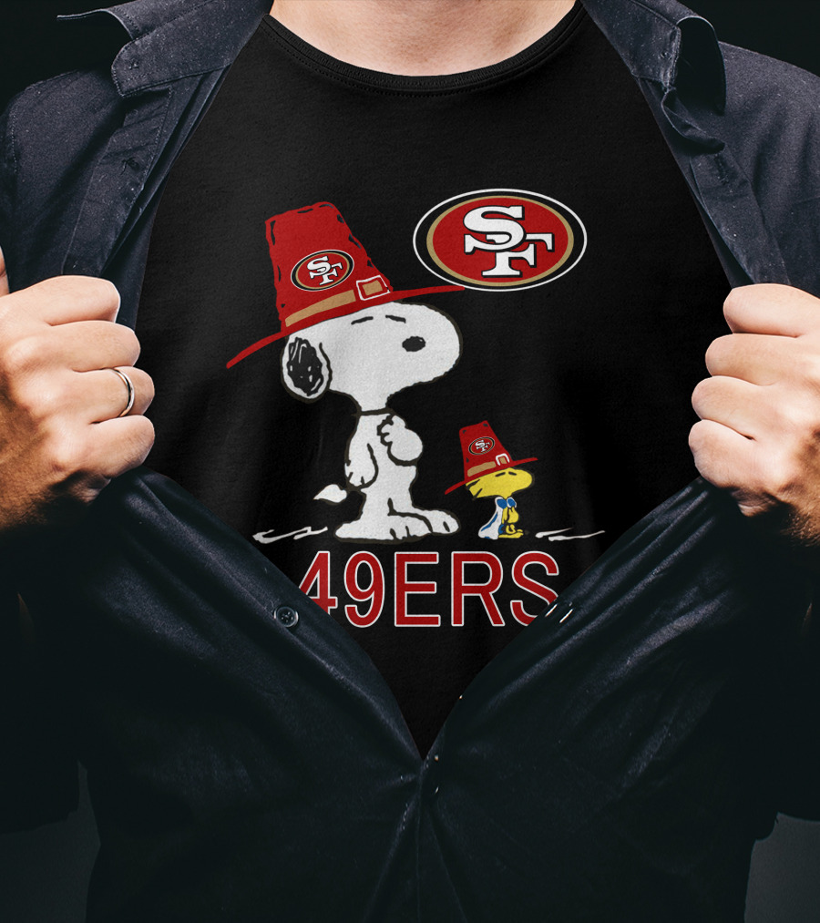 49ers Snoopy And Woodstock Fans With Sf T-Shirt