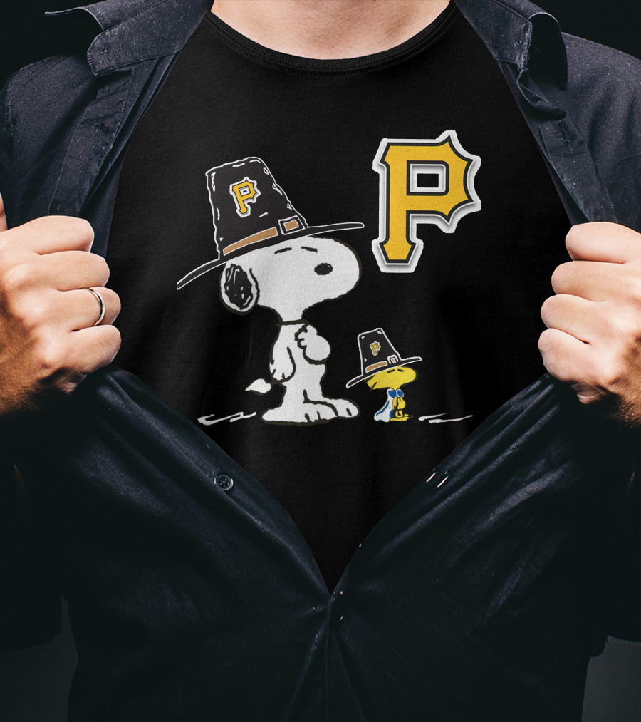 Snoopy Pittsburgh Pirates Thanksgiving Hat Peanuts T-Shirt