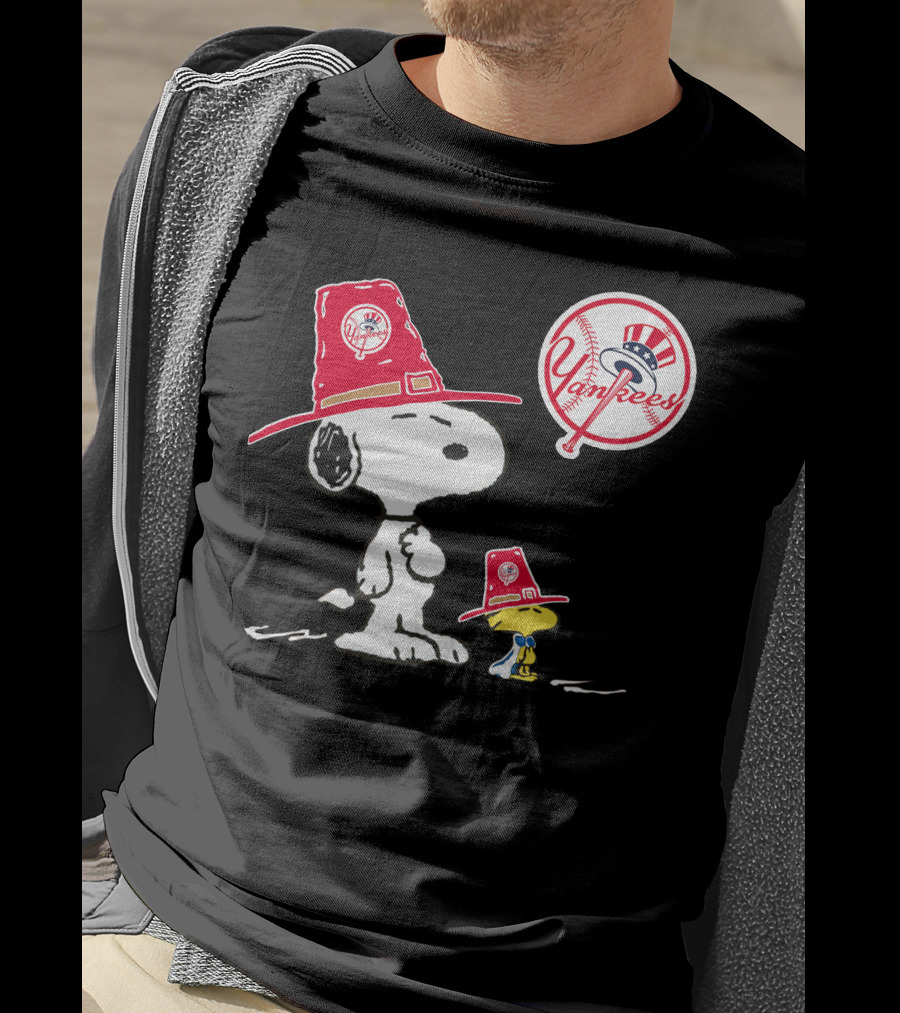 Yankees Snoopy Woodstock Baseball Hat T-Shirt