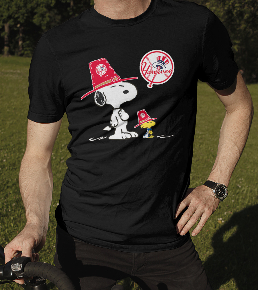 Yankees Snoopy Woodstock Baseball Hat T-Shirt