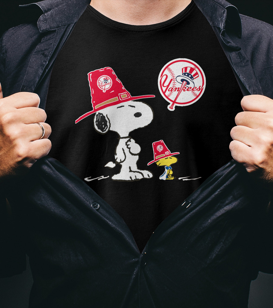 Yankees Snoopy Woodstock Baseball Hat T-Shirt