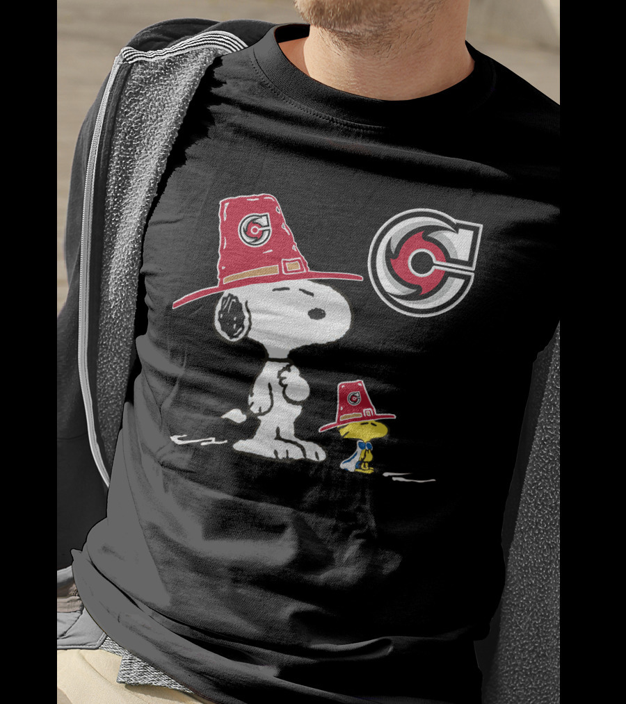 Cincinnati Cyclones Snoopy And Woodstock With Cyclones T-Shirt