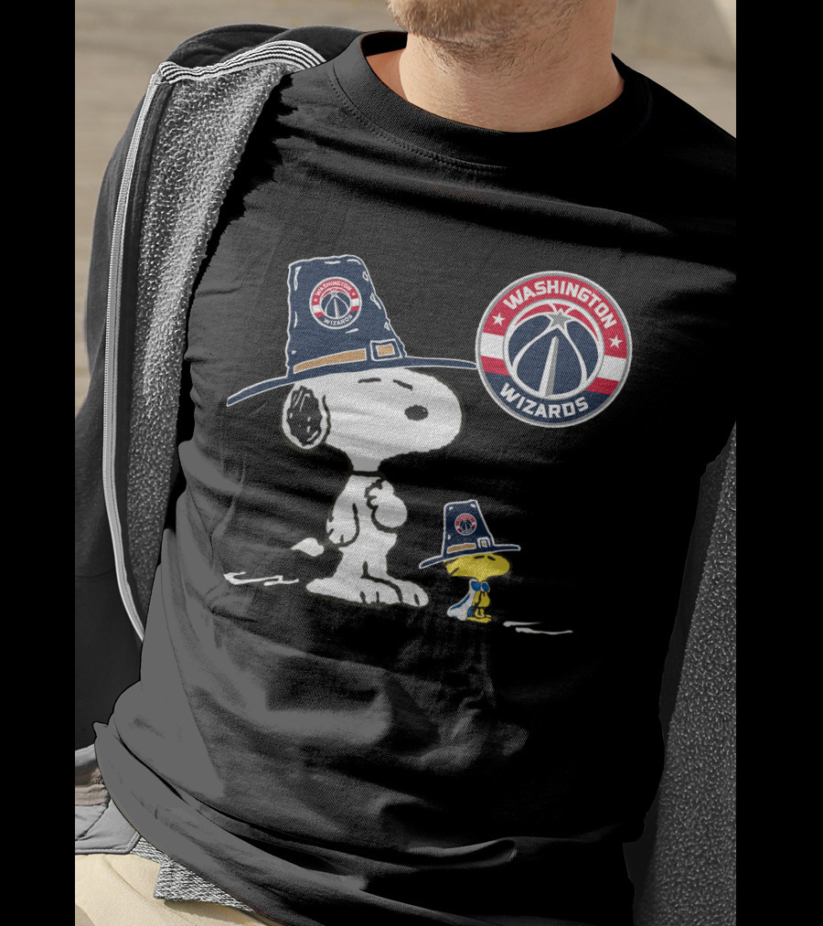 Washington Wizards Snoopy Woodstock Pilgrim Hats T-Shirt