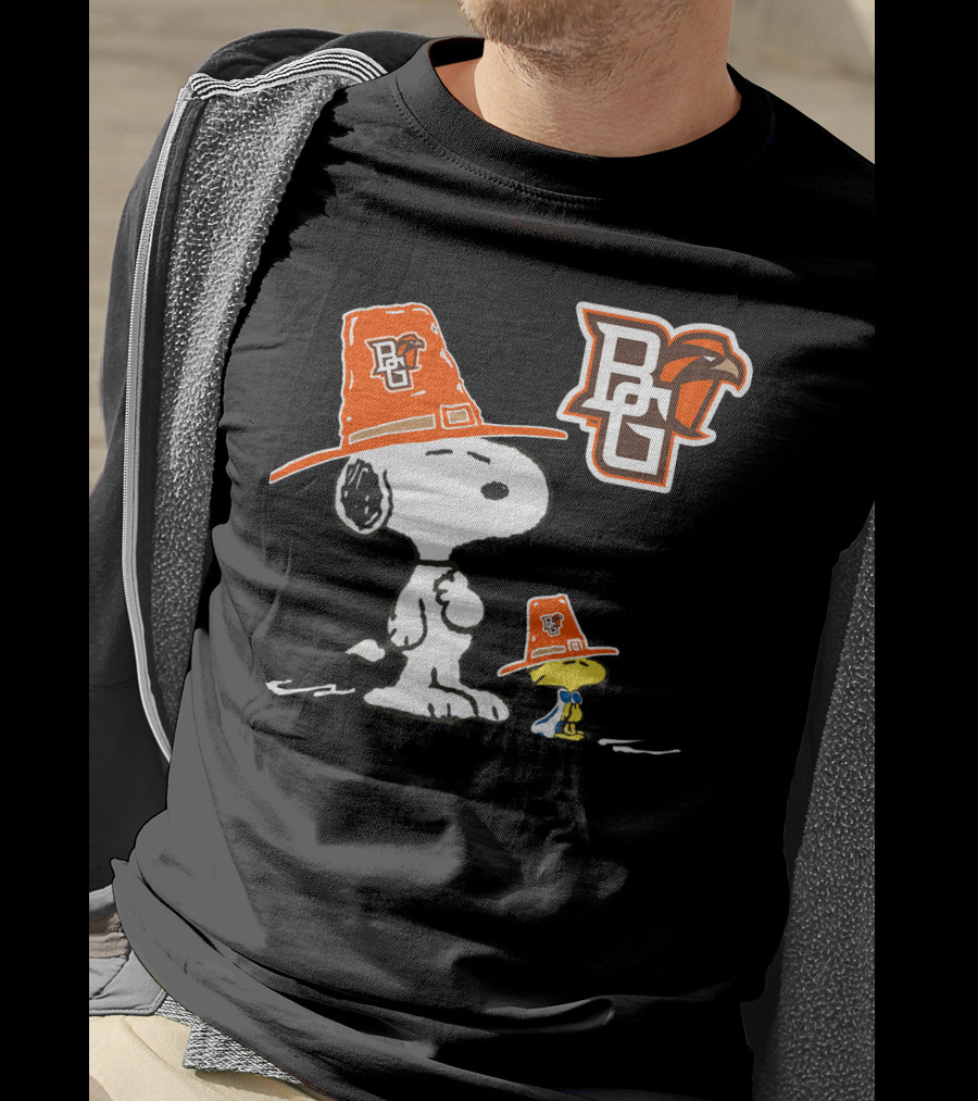 Bowling Green Falcons Snoopy Woodstock Pilgrim Hats T-Shirt