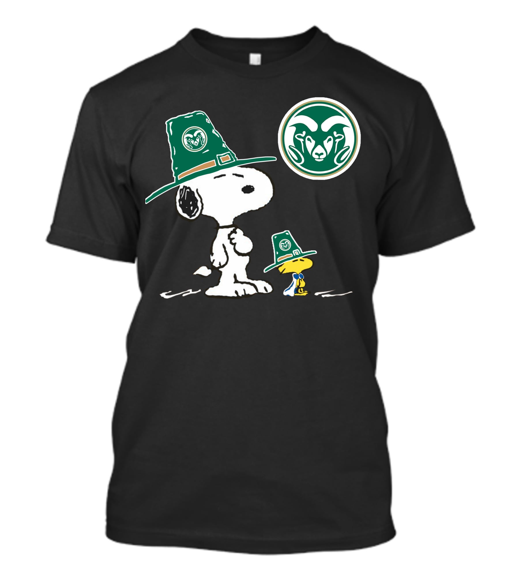 Colorado State Rams Snoopy Woodstock Pilgrim Hats T-Shirt