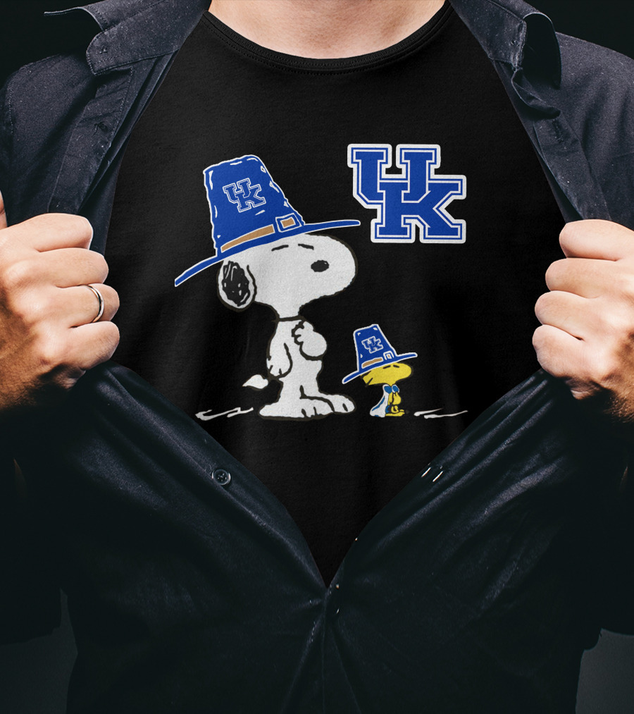 Snoopy Woodstock Kentucky Wildcats Uk Logo Hats T-Shirt