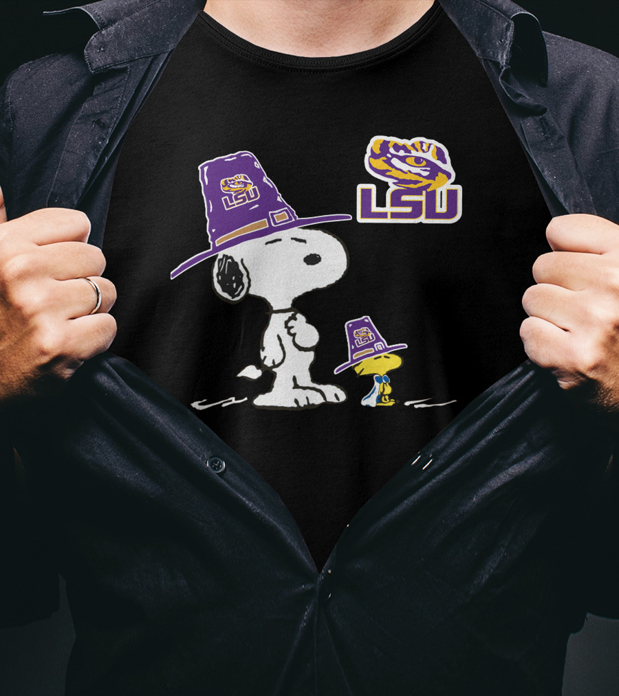 LSU Tigers Snoopy Woodstock Football Fans T-Shirt