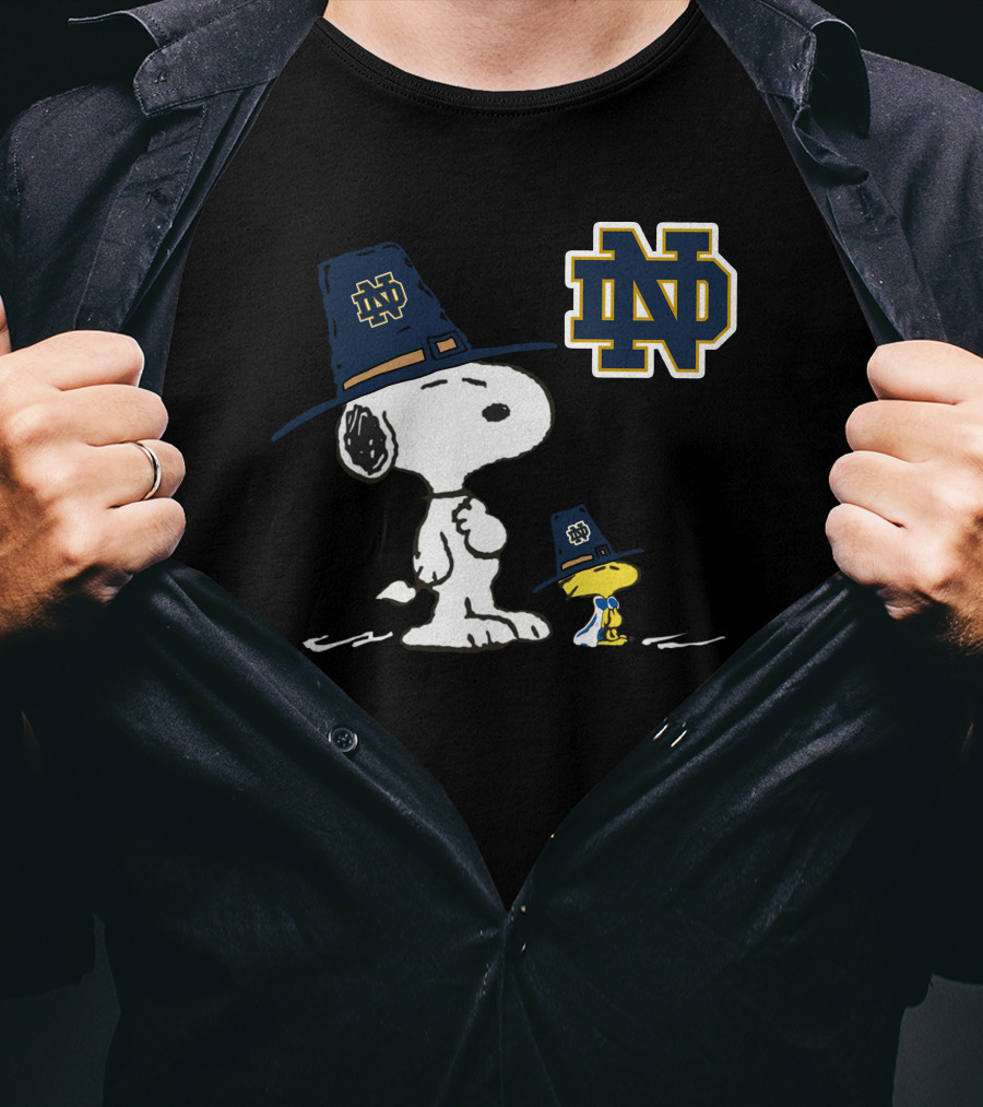Notre Dame Fighting Irish Snoopy And Woodstock ND T-Shirt